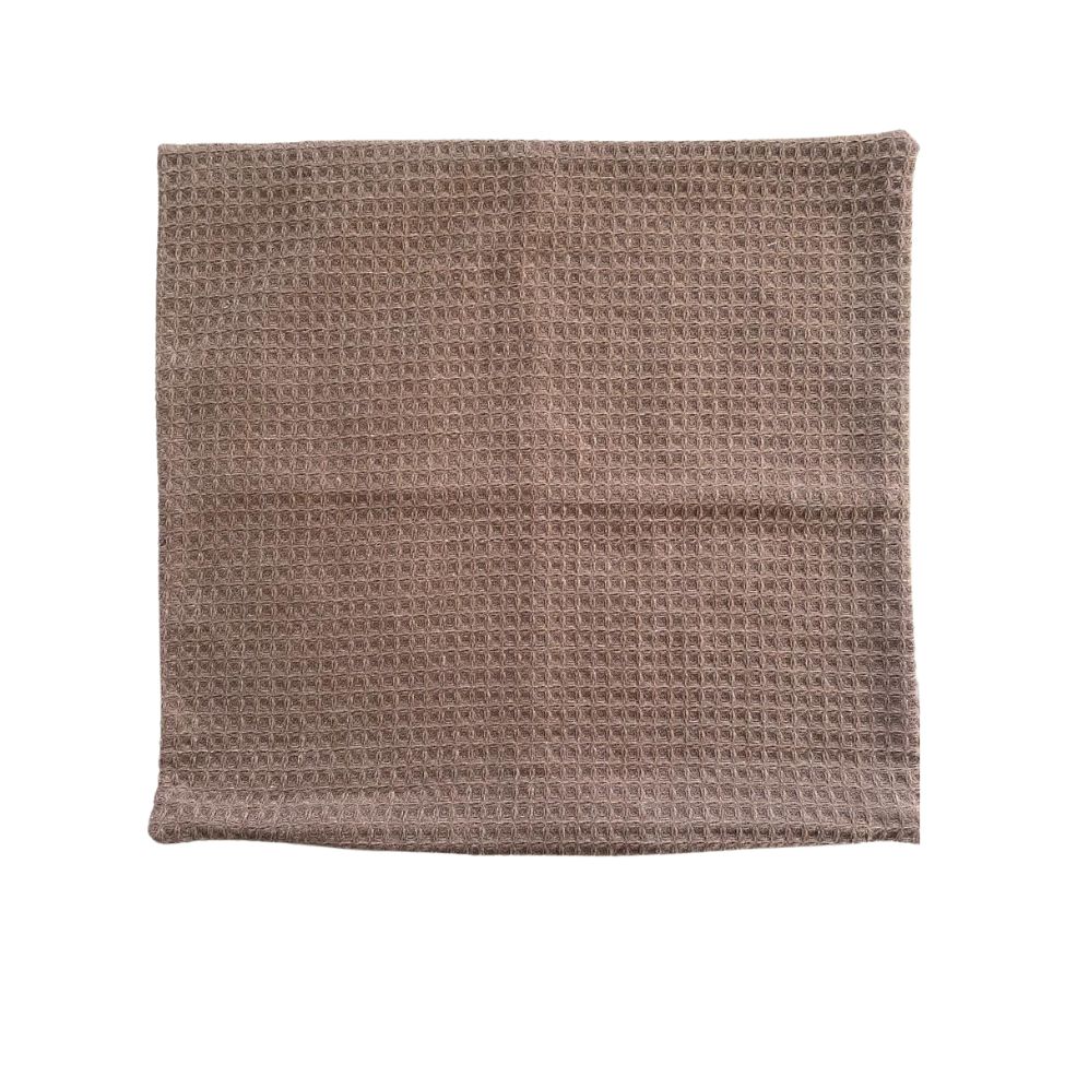 Almofada Waffle Jacquard Marrom 45x45 cm