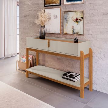 Aparador Lizz 2 GV Off White e Cedro