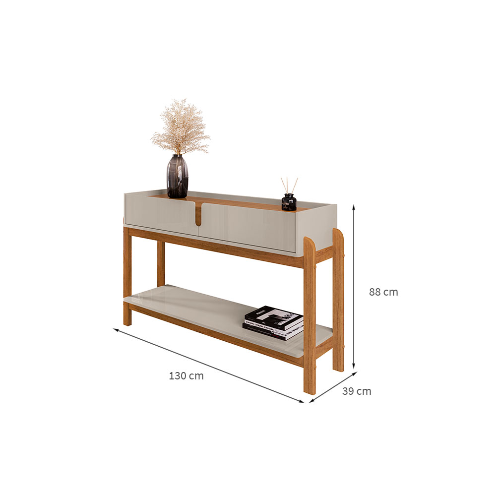 Aparador Lizz 2 GV Off White e Cedro