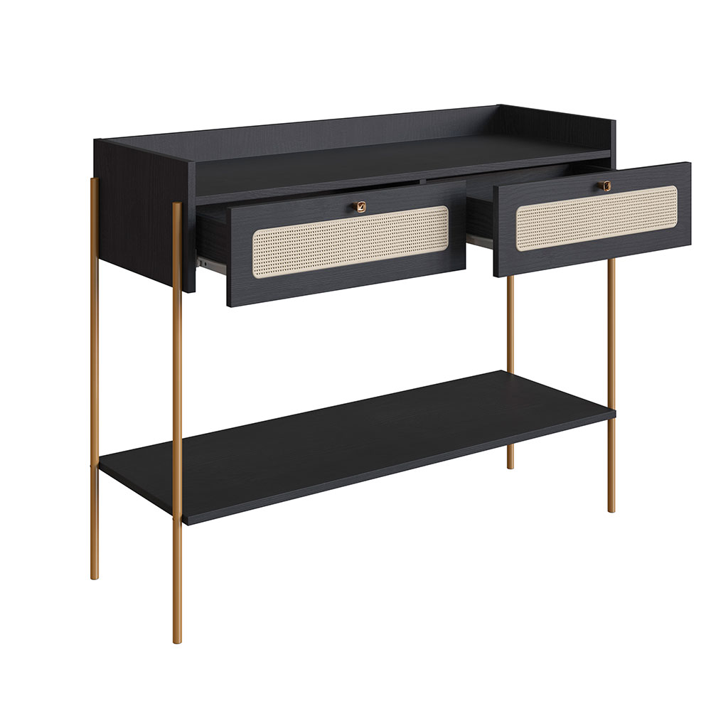 Aparador Oslo 2 GV Preto e Dourado