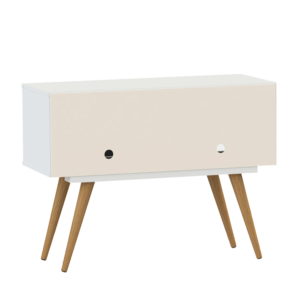 Aparador Retrô Hanau Branco 90 cm