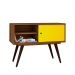 Aparador Retrô Hanau Rustik Carvalho e Amarelo 90 cm