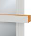 Aparador Suspenso com Espelho Ember 100% MDF 1 Gaveta Off White e Freijó