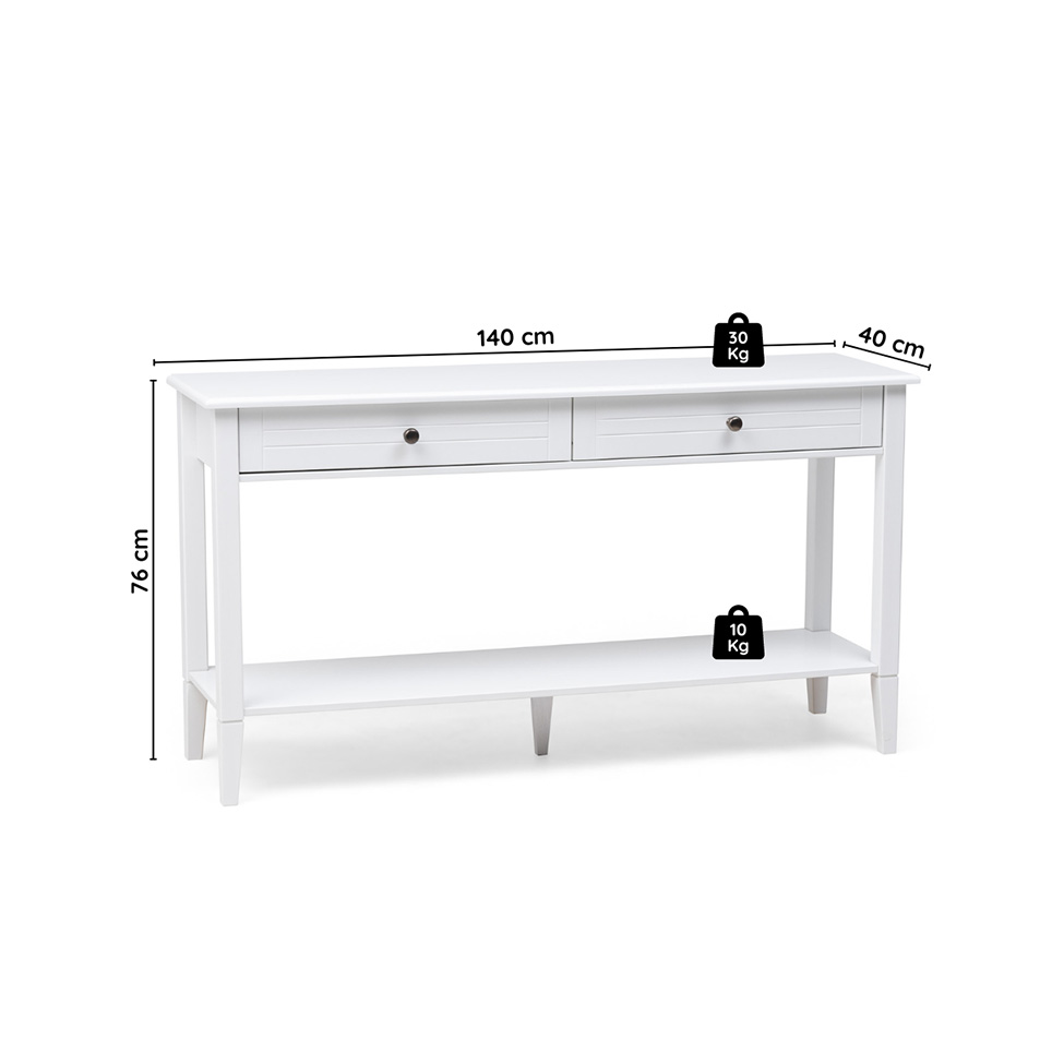 Aparador Vogue 2 Gavetas Branco