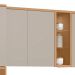 Armário Aéreo Allure 2 Portas Gris e Jequitibá 120 cm