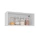 Armário Aéreo Amara 1 Porta Azul e Branco