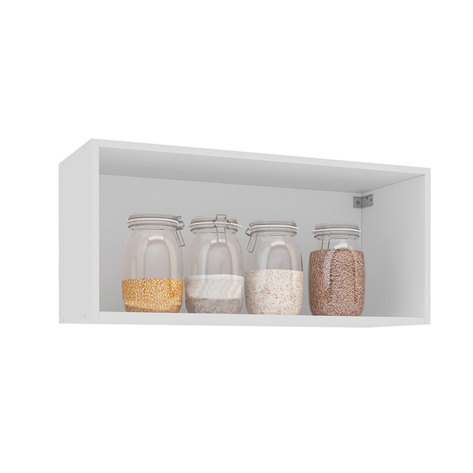 Armário Aéreo Amara 1 Porta Azul e Branco