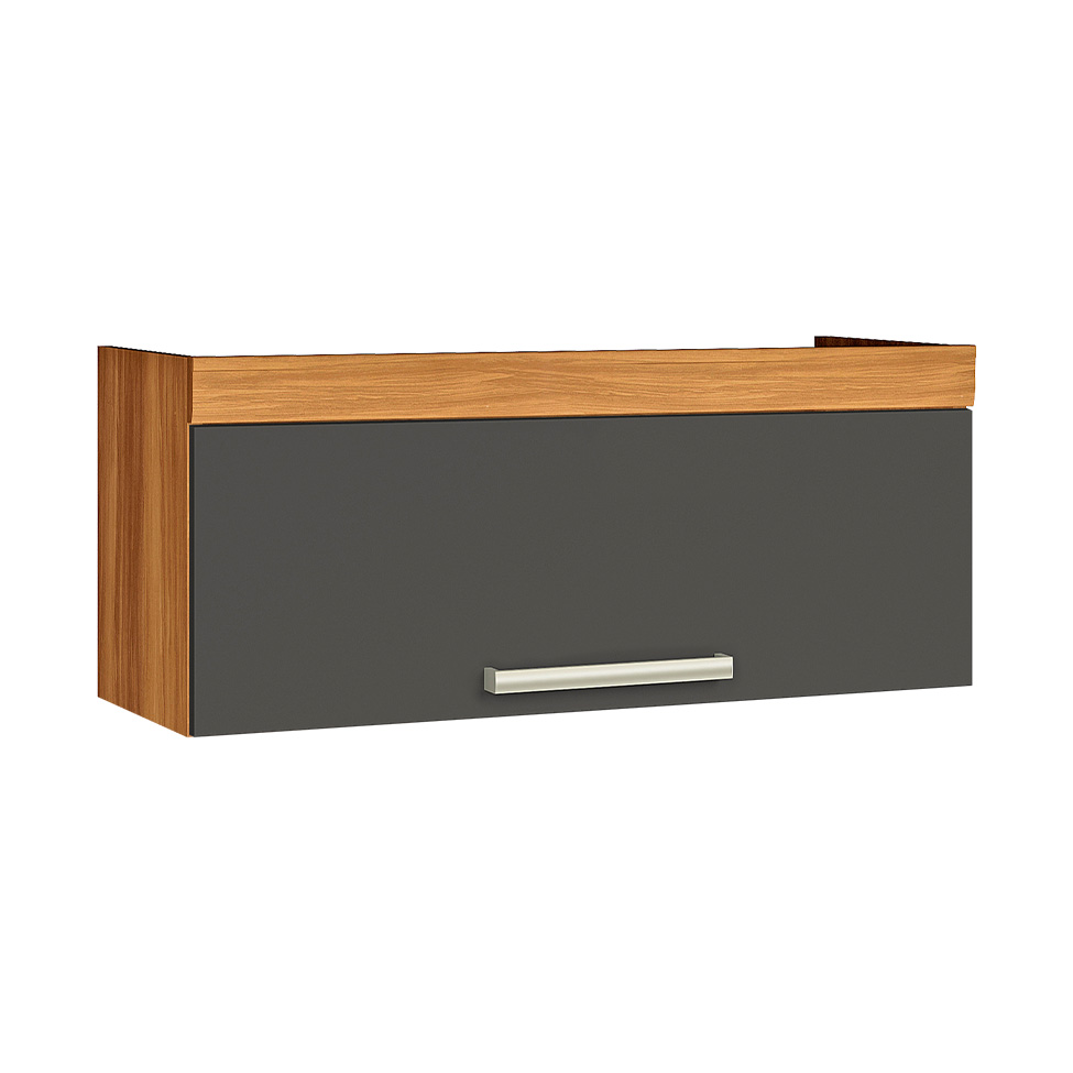 Armário Aéreo Burguesa Premium 1 Porta Freijó e Grafite