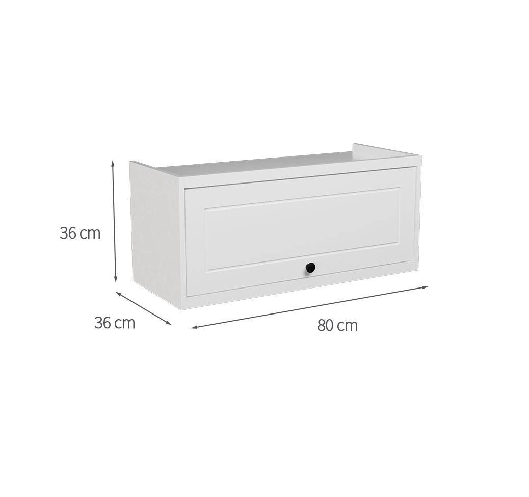 Armário Aéreo Évora 1 Porta Branco Ártico