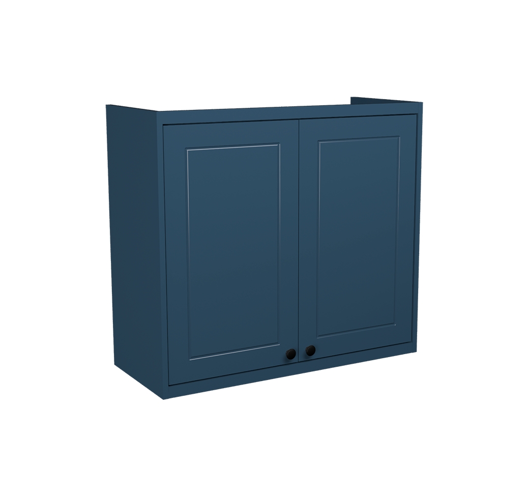 Armário Aéreo Évora 2 Portas Azul Orion 80 cm