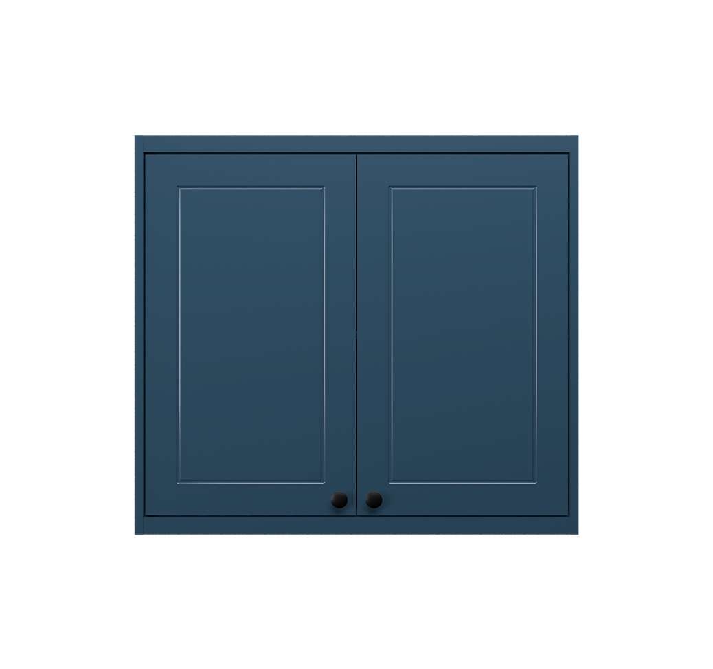 Armário Aéreo Évora 2 Portas Azul Orion 80 cm