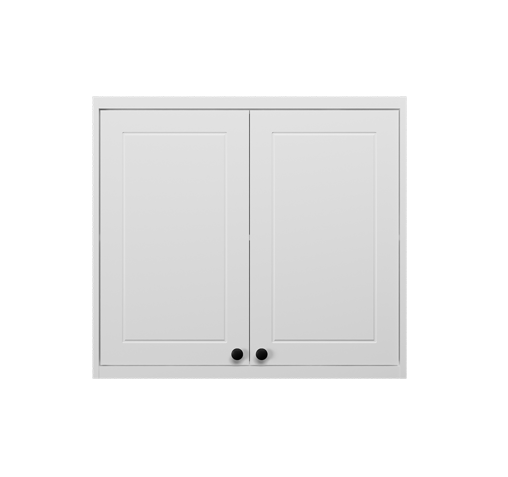 Armário Aéreo Évora 2 Portas Branco Ártico 80 cm