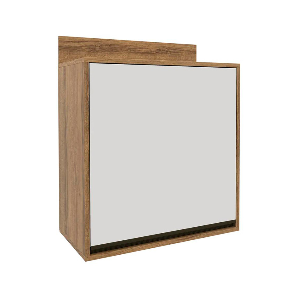 Armário Aéreo Confort 1 Porta Cinamomo e Off White 60 cm