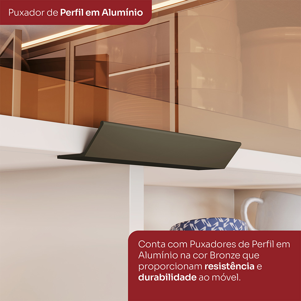Armário Aéreo Connect 1 Porta Off White
