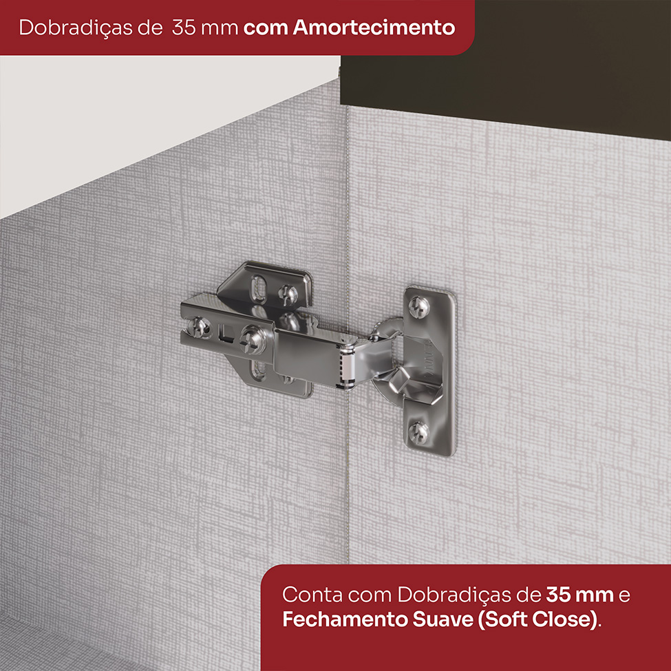 Armário Aéreo Connect 2 Portas Off White