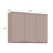 Armário Aéreo Deseo 3 Portas Fendi 120 cm