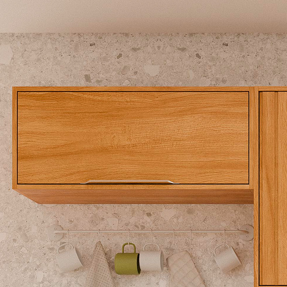 Armário Aéreo Domus 100% MDF 1 Porta Cinamomo