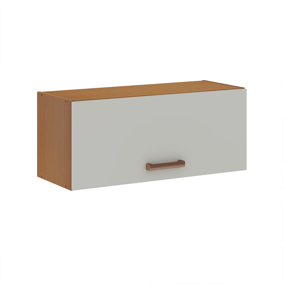 Armário Aéreo Essência 100% MDF 1 Porta Freijó e Off White
