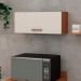 Armário Aéreo Essência 100% MDF 1 Porta Freijó e Off White