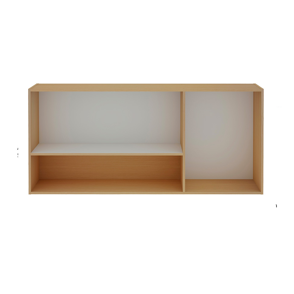 Armário Aéreo Essência 100% MDF 3 Portas Freijó e Off White