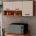 Armário Aéreo Essência 100% MDF 3 Portas Freijó e Off White