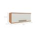 Armário Aéreo Evolution 1 Porta Freijó e Off White 80 cm