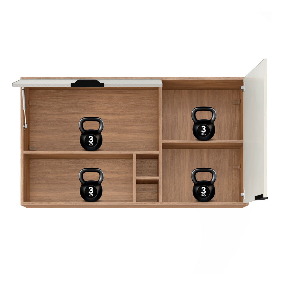 Armário Aéreo Firenze 2 Portas Amêndola e Nude 120 cm