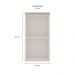 Armário Aéreo Iluminata 1 Porta Branco e Fendi 40 cm