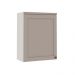 Armário Aéreo Iluminata 1 Porta Branco e Fendi 60 cm
