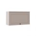 Armário Aéreo Iluminata 1 Porta Branco e Fendi 80 cm