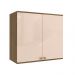 Armário Aéreo Kapiz 2 Portas Nogueira e Macadamia 80 cm