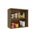 Armário Aéreo Kapiz 2 Portas Nogueira e Macadamia 80 cm