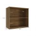 Armário Aéreo Kapiz 2 Portas Nogueira e Macadamia 80 cm