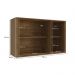 Armário Aéreo Kapiz 3 Portas Nogueira 120 cm
