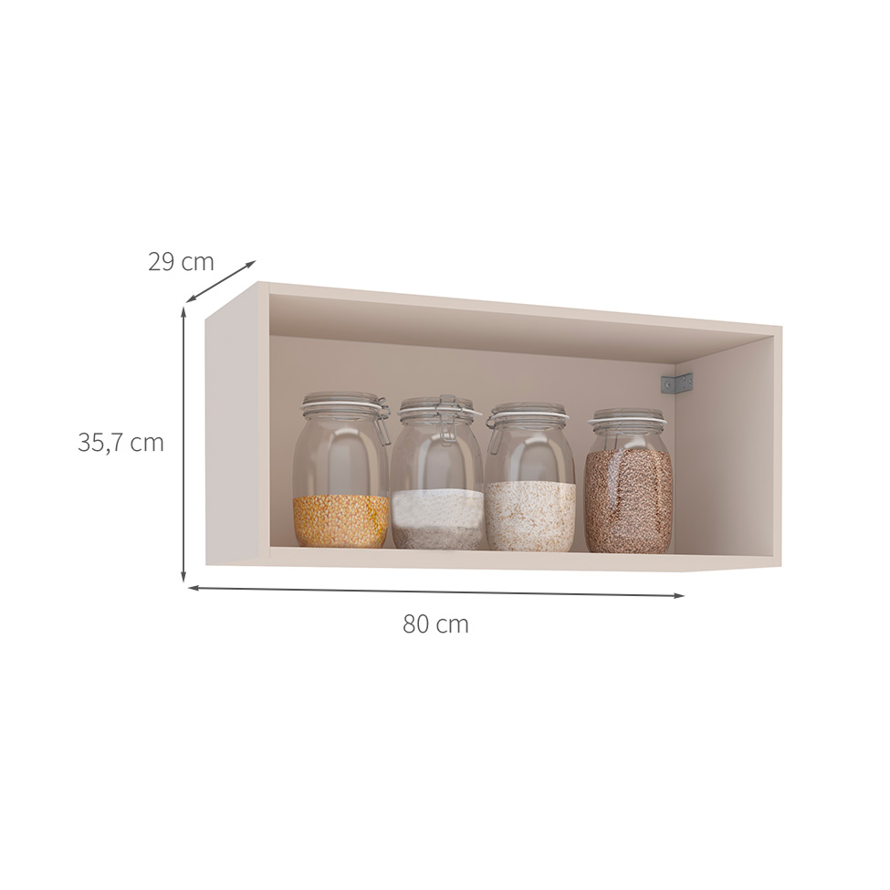 Armário Aéreo Koya 1 Porta Creme