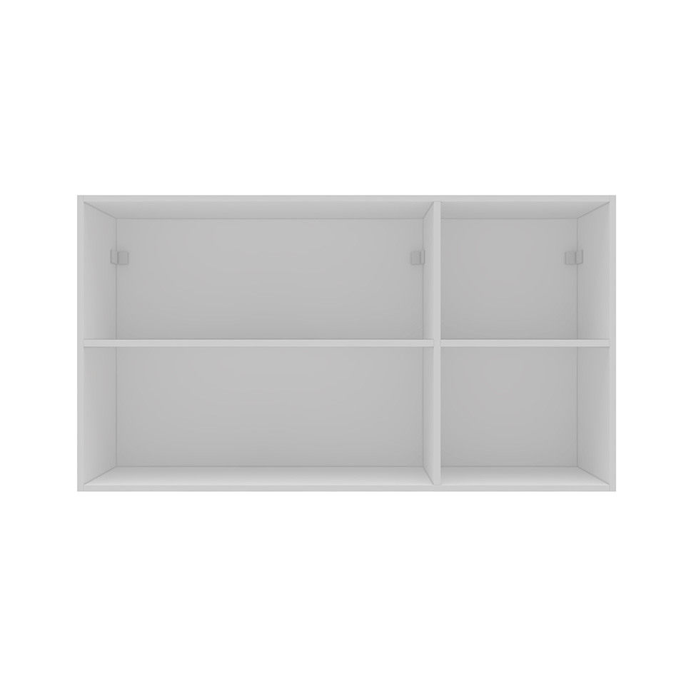 Armário Aéreo Lavanda 3 Portas Azul e Branco