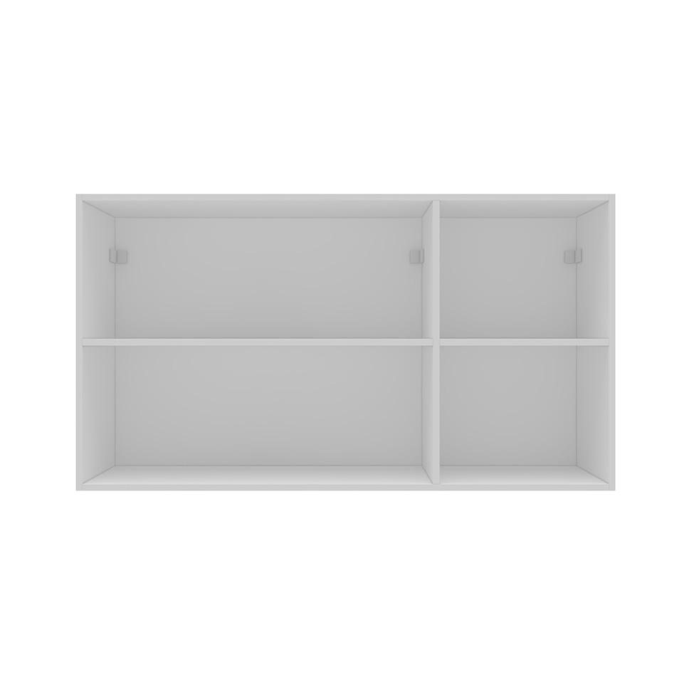 Armário Aéreo Lavanda 3 Portas Branco