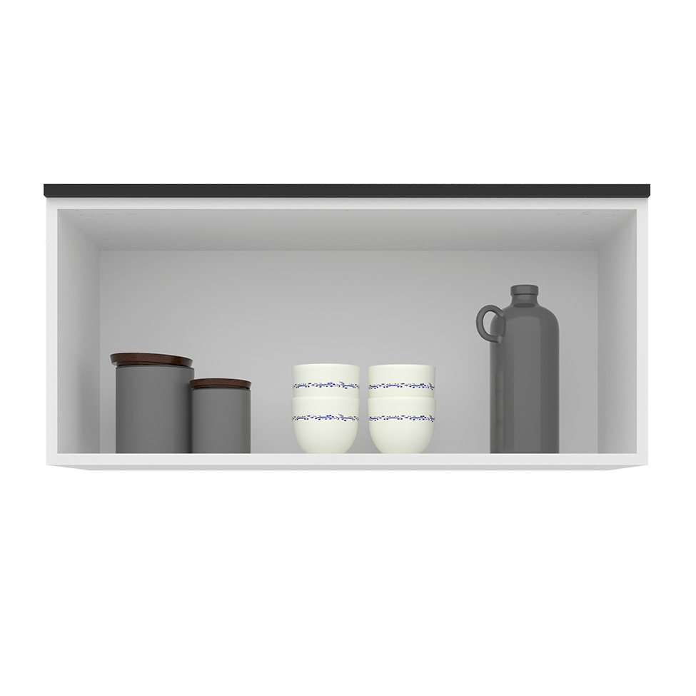 Armário Aéreo Manhattan 1 Porta Branco Ártico 80 cm