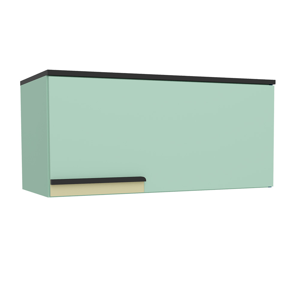Armário Aéreo Manhattan 1 Porta Verde Bali 80 cm