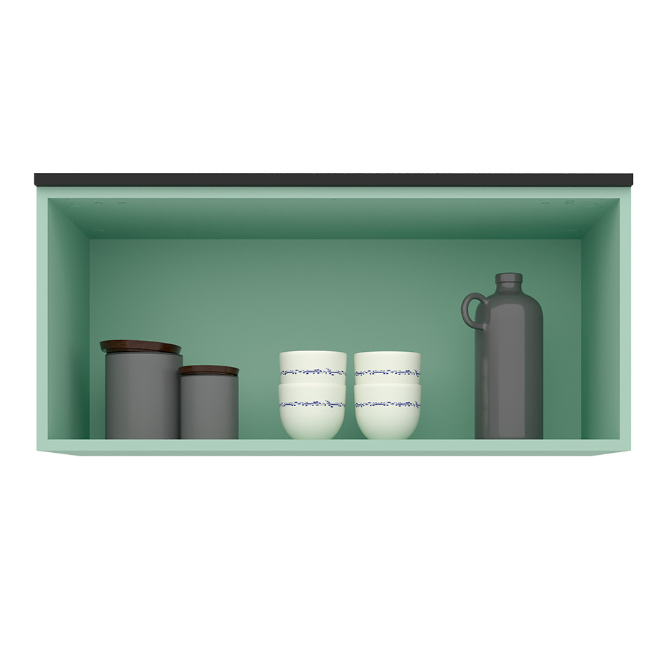 Armário Aéreo Manhattan 1 Porta Verde Bali 80 cm