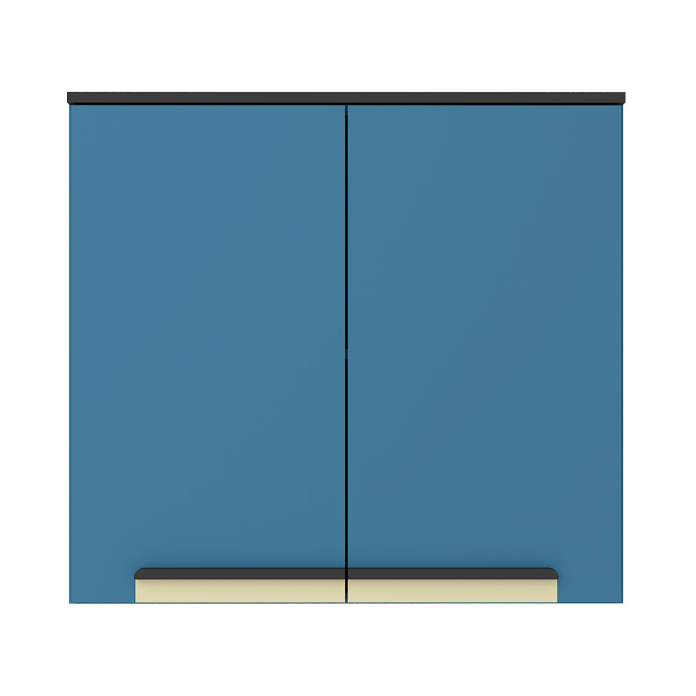 Armário Aéreo Manhattan 2 Portas Azul Orion 80 cm