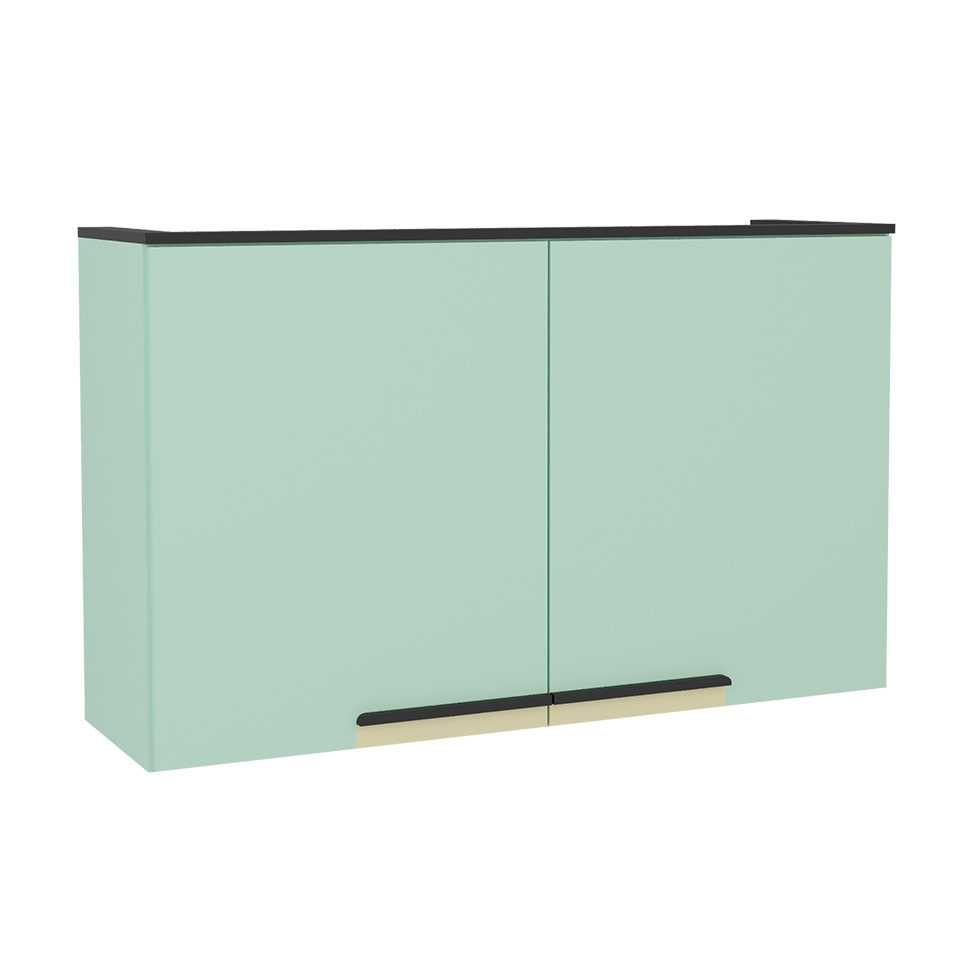 Armário Aéreo Manhattan 2 Portas Verde Bali 120 cm