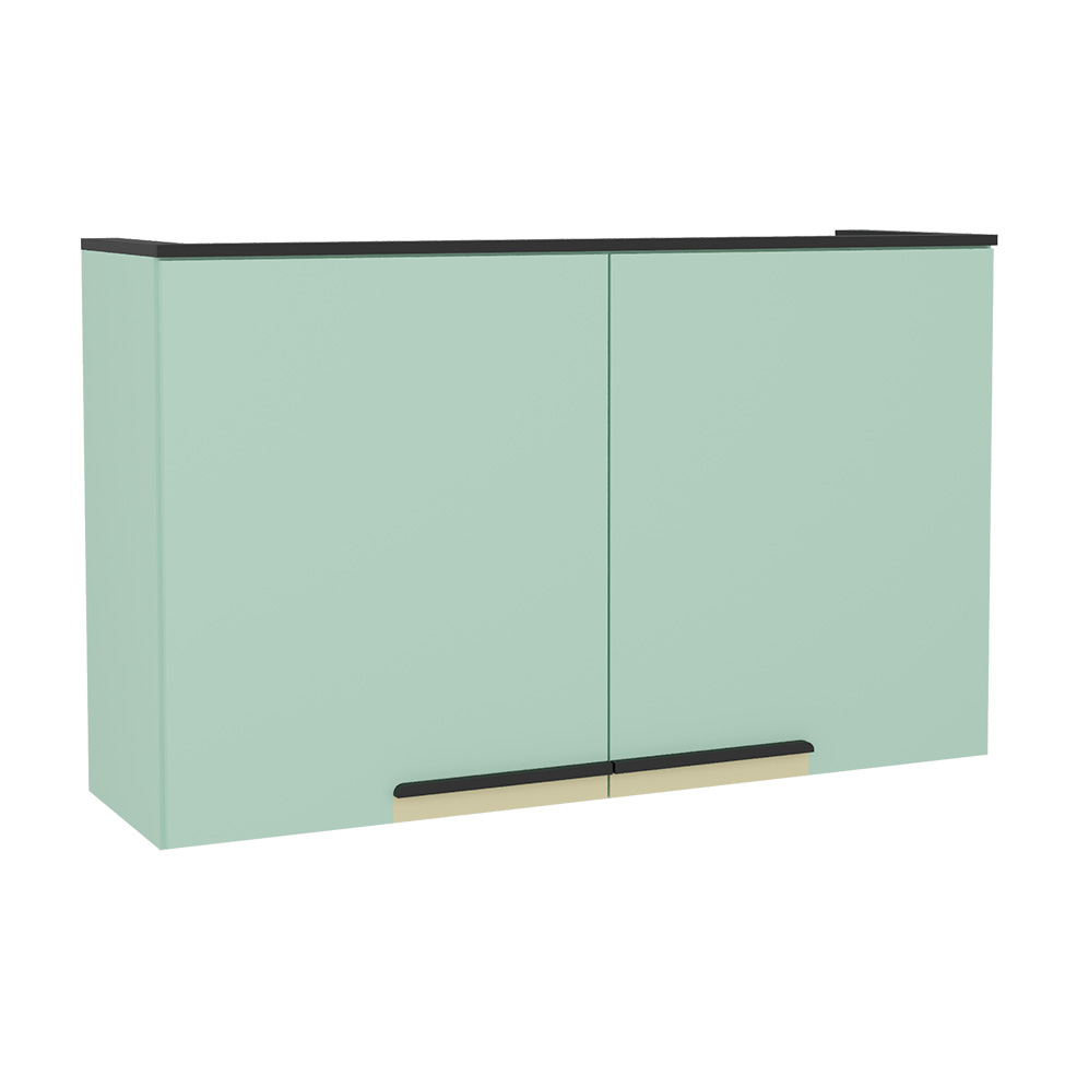 Armário Aéreo Manhattan 2 Portas Verde Bali 80 cm