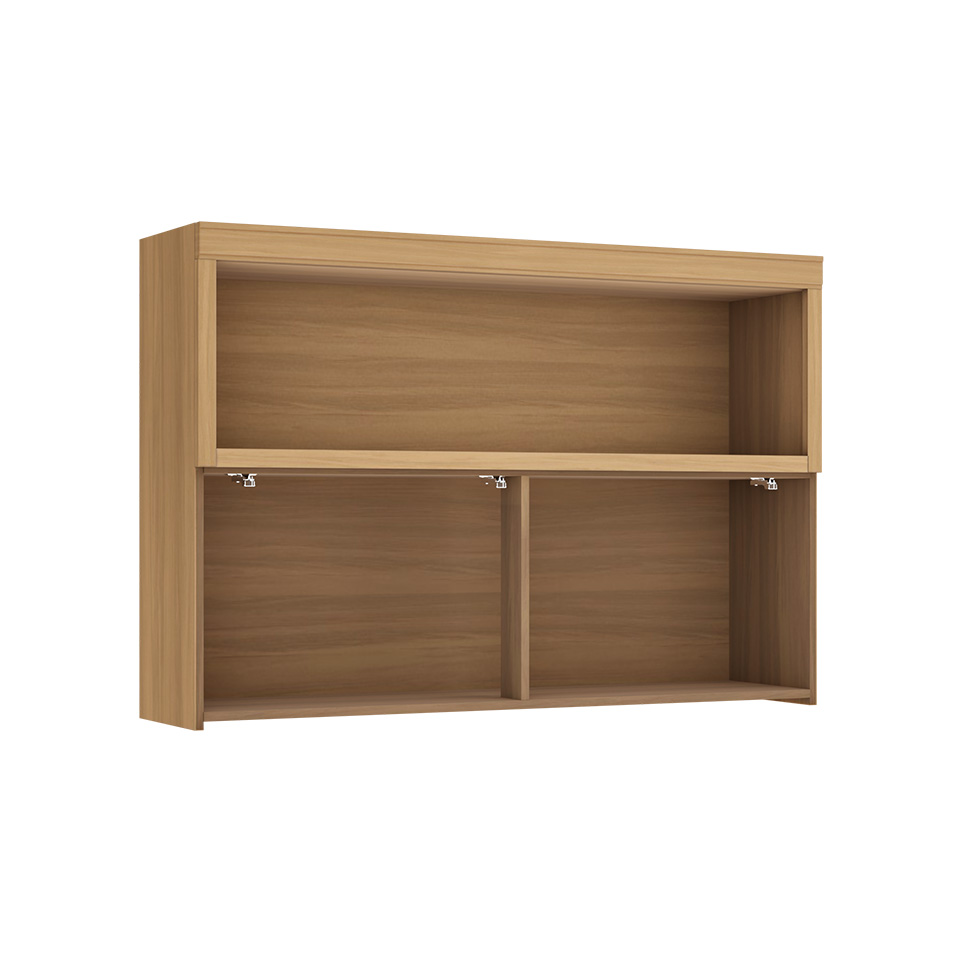 Armário Aéreo Marquesa 100% MDF 1 Porta Verde e Nature 120 cm