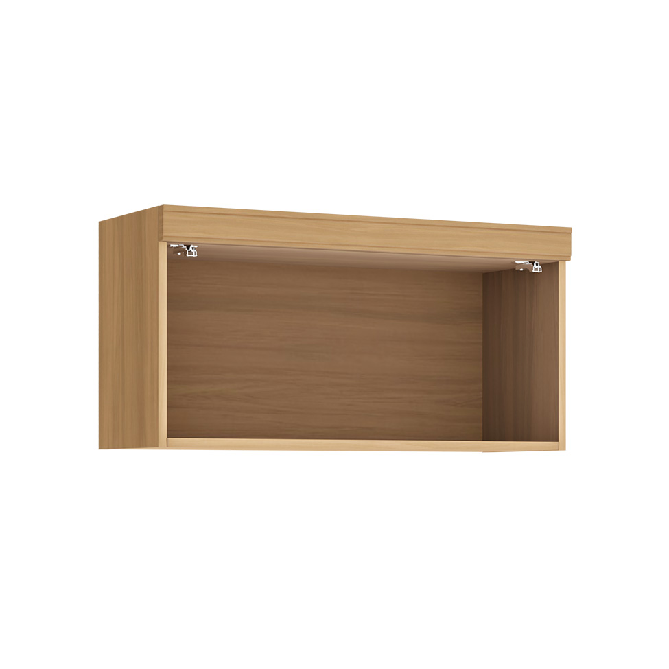 Armário Aéreo Marquesa 100% MDF 1 Porta Verde e Nature 80 cm