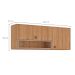 Armário Aéreo Marti 2 Portas Mel e Fendi 120 cm
