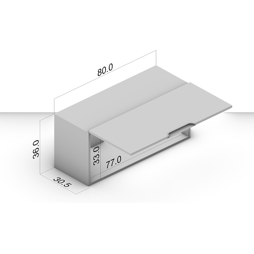 Armário Aéreo Meena 1 Porta Azul e Branco