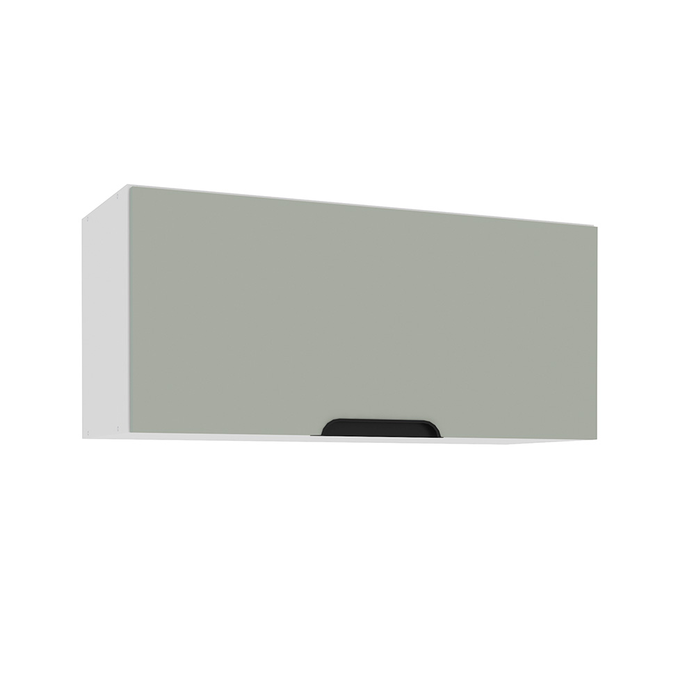 Armário Aéreo Meena 1 Porta Verde e Branco