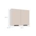 Armário Aéreo Meena 2 Portas Creme e Branco