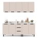 Armário Aéreo Meena 2 Portas Creme e Branco